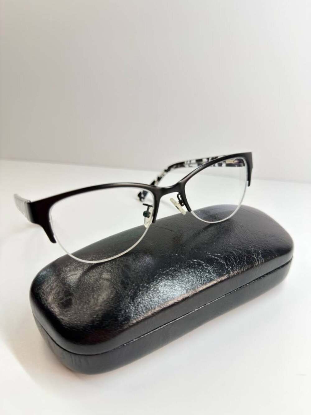 Coach HC 5078 Designer Prescription Eyeglasses – Satin Black / Black Crystal Mos